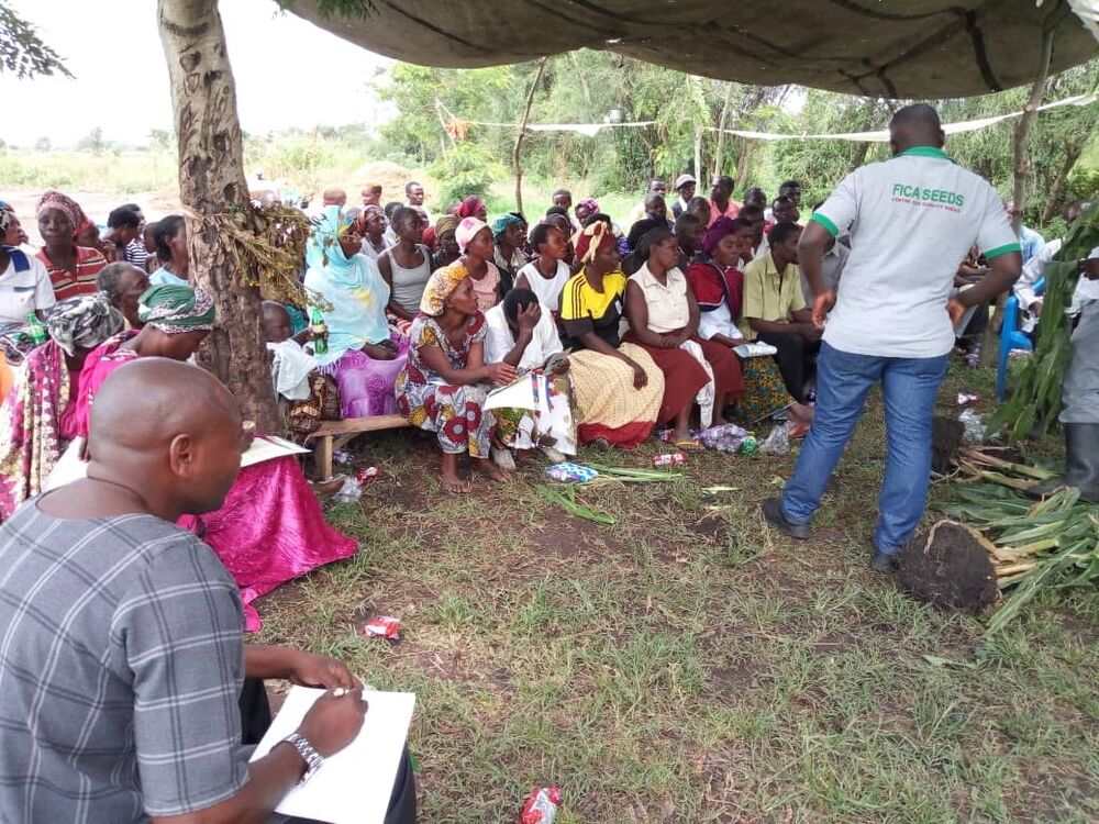 Field day with agronomist and farmers